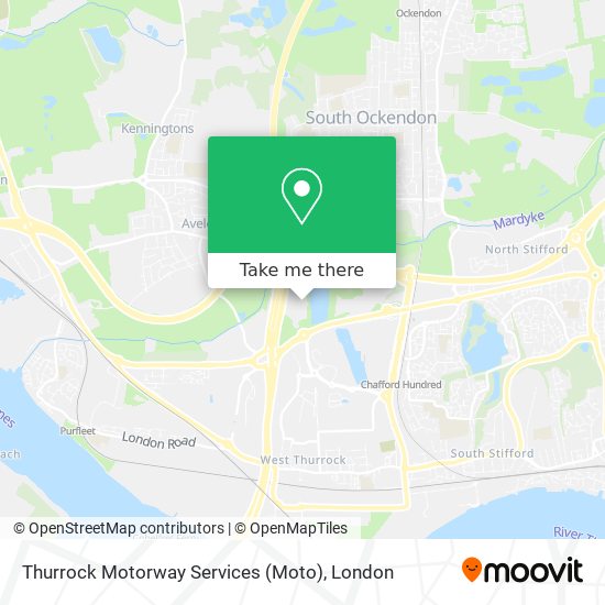 Thurrock Motorway Services map