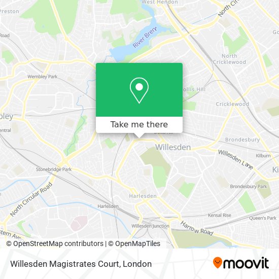 Willesden Magistrates Court map