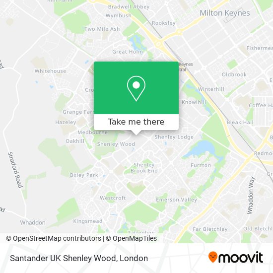 Santander UK Shenley Wood map