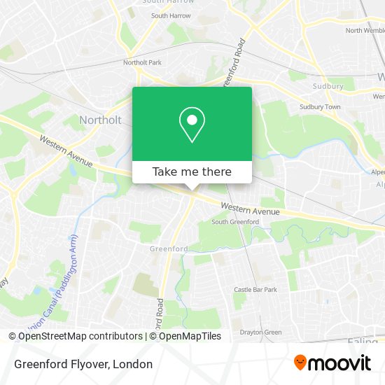 Greenford Flyover map