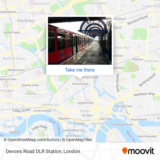 Devons Road DLR Station map