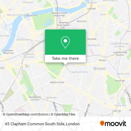 45 Clapham Common South Side map