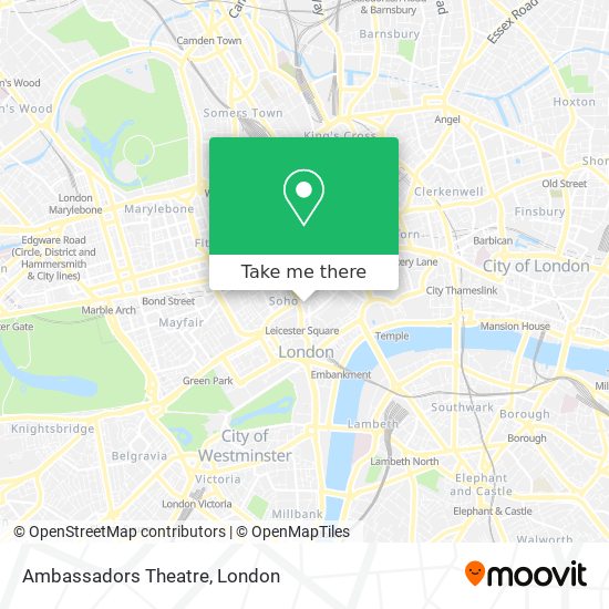 Ambassadors Theatre map