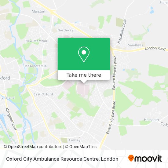 Oxford City Ambulance Resource Centre map