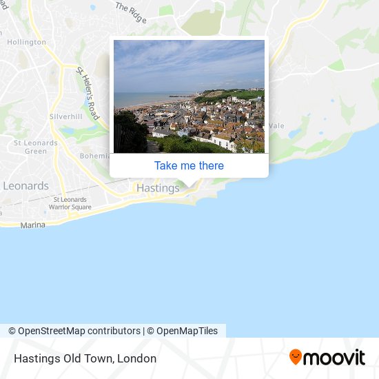 Hastings Old Town map
