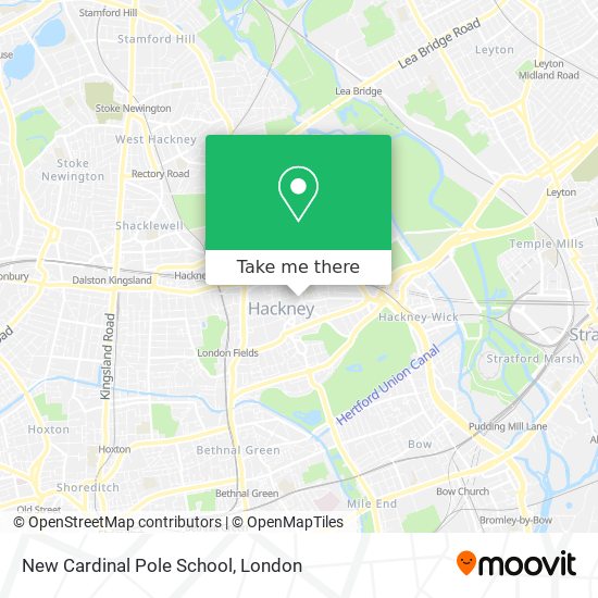 New Cardinal Pole School map