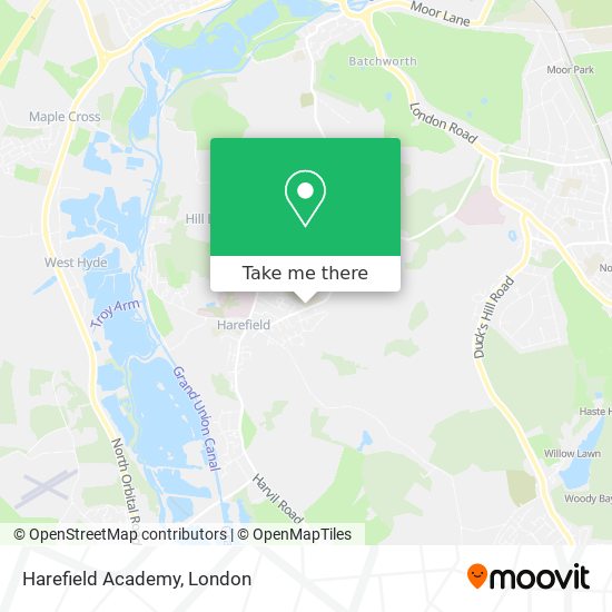 Harefield Academy map