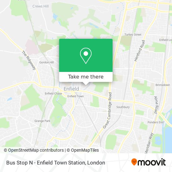 Bus Stop N - Enfield Town Station map