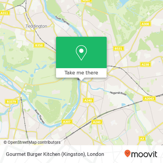 Gourmet Burger Kitchen (Kingston) map