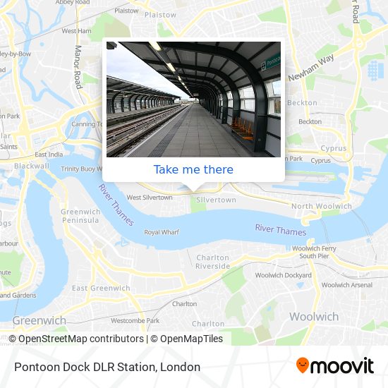 Pontoon Dock DLR Station map