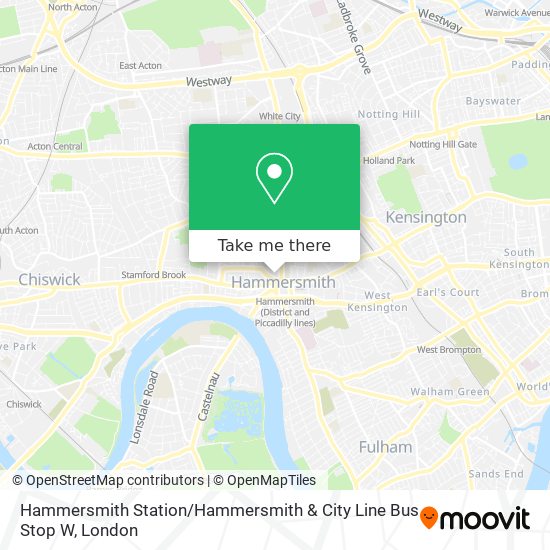 Hammersmith Station / Hammersmith & City Line Bus Stop W map