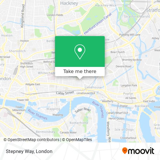 Stepney Way map