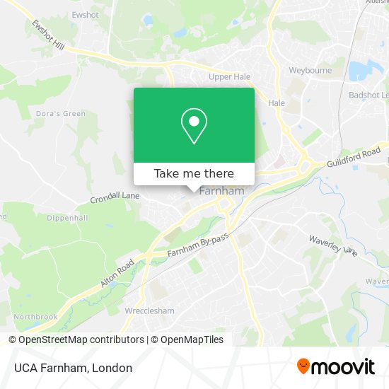 UCA Farnham map