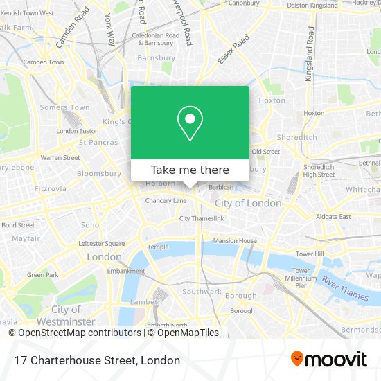 17 Charterhouse Street map