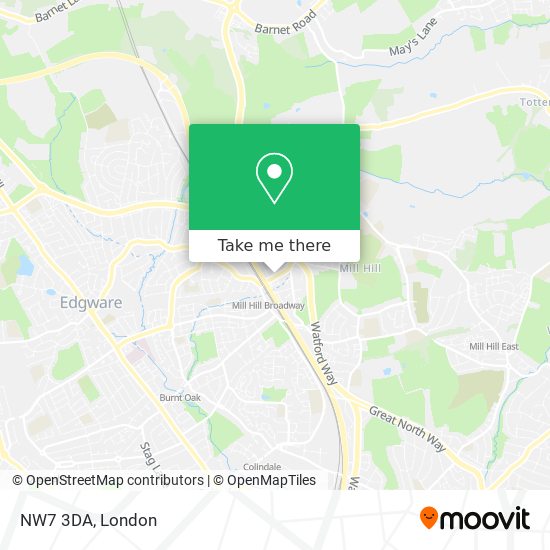 NW7 3DA map