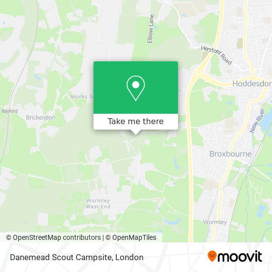 Danemead Scout Campsite map