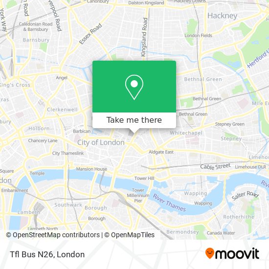 Tfl Bus N26 map