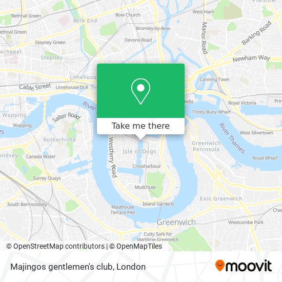 Majingos gentlemen's club map