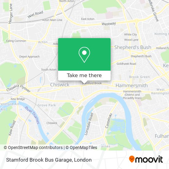 Stamford Brook Bus Garage map