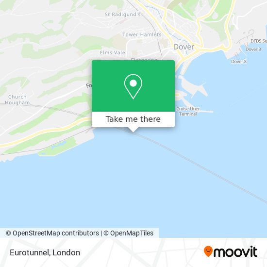 Eurotunnel map
