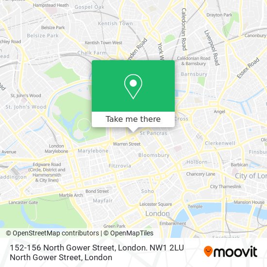 152-156 North Gower Street, London. NW1 2LU North Gower Street map