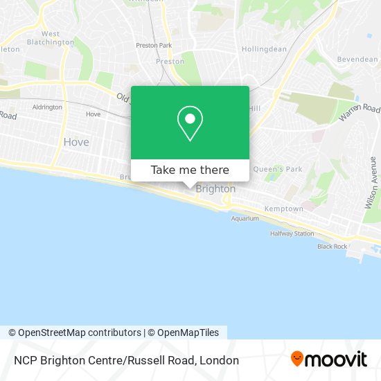 NCP Brighton Centre / Russell Road map
