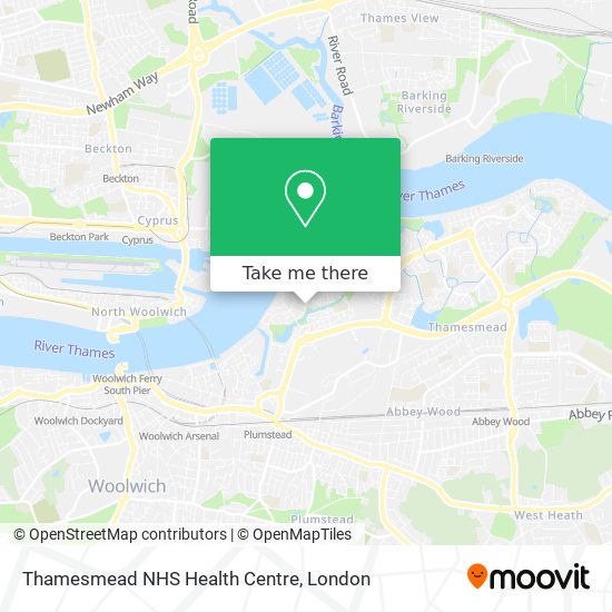 Thamesmead NHS Health Centre map