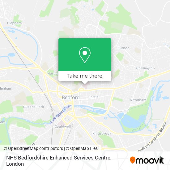 NHS Bedfordshire Enhanced Services Centre map