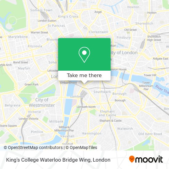 King's College Waterloo Bridge Wing map