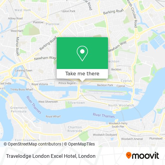 Travelodge London Excel Hotel map