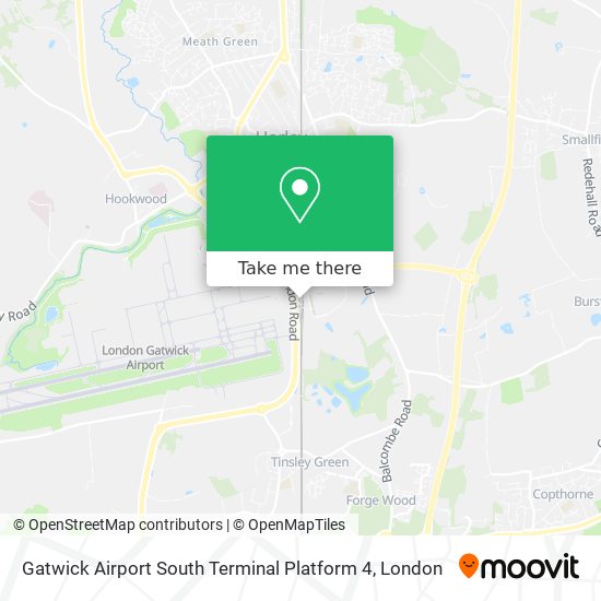 Gatwick Airport South Terminal Platform 4 map