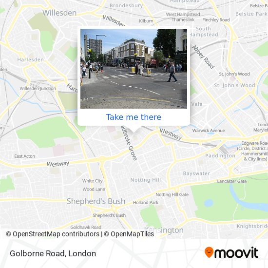 Golborne Road map