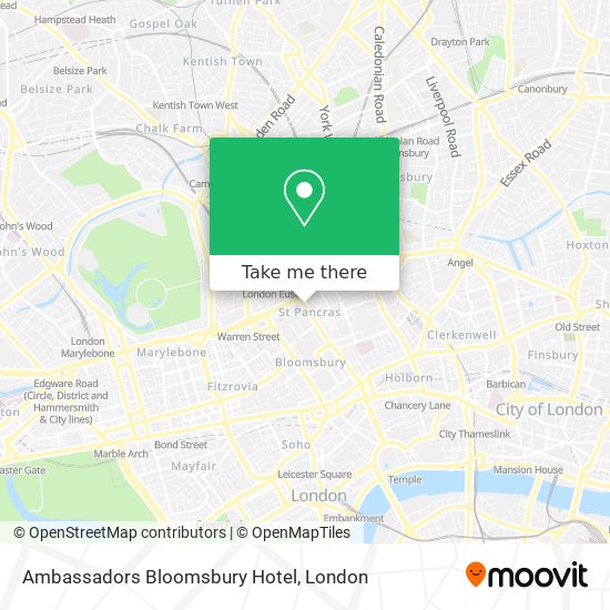 Ambassadors Bloomsbury Hotel map