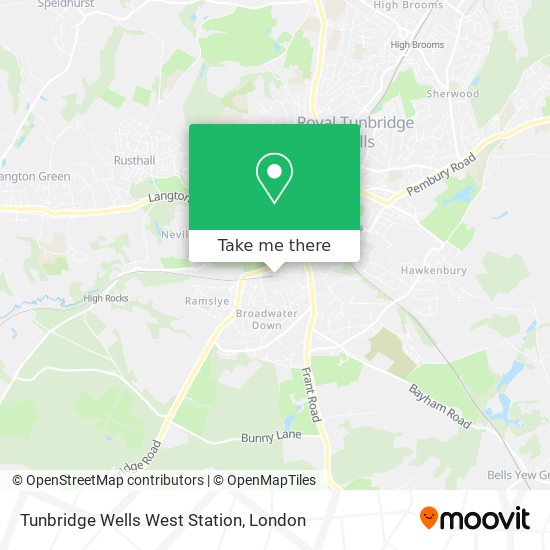 Tunbridge Wells West Station map