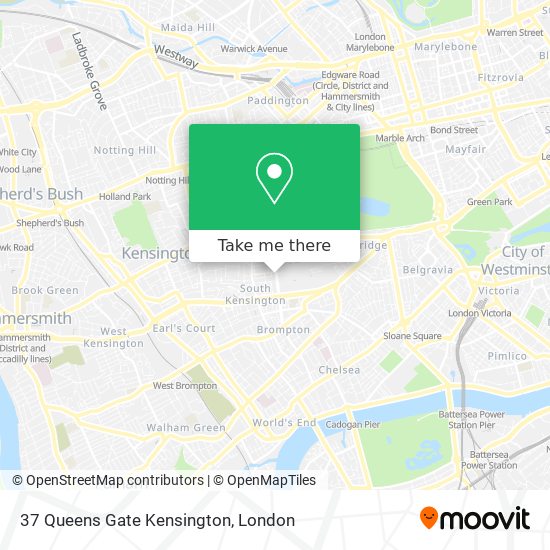 37 Queens Gate Kensington map