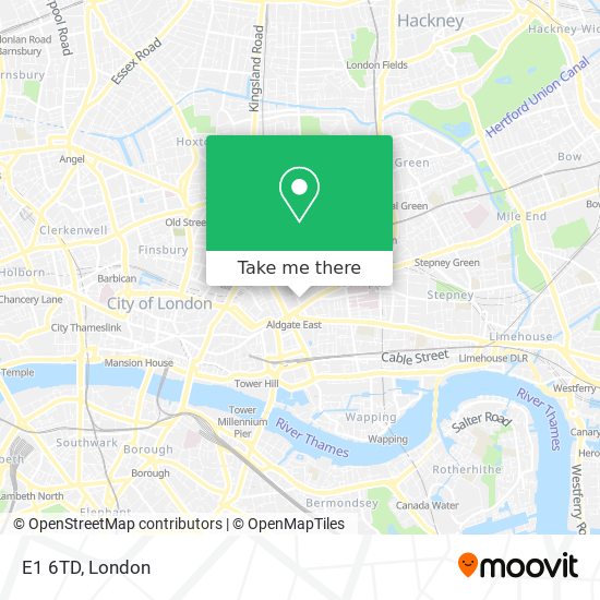 E1 6TD map