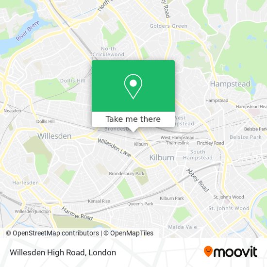Willesden High Road map