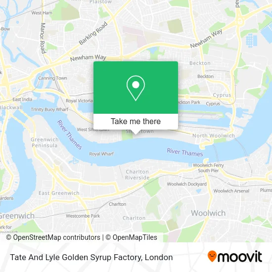 Tate And Lyle Golden Syrup Factory map