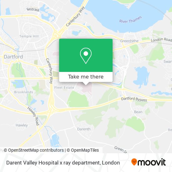 Darent Valley Hospital x ray department map