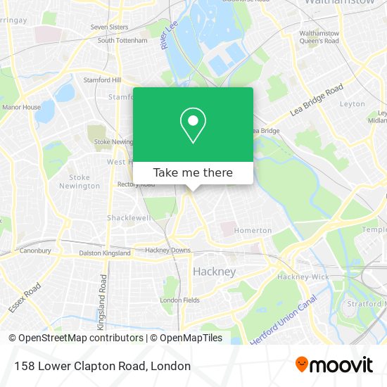 158 Lower Clapton Road map