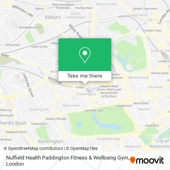 Nuffield Health Paddington Fitness & Wellbeing Gym map