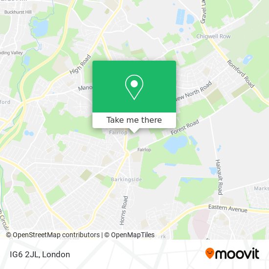 IG6 2JL map