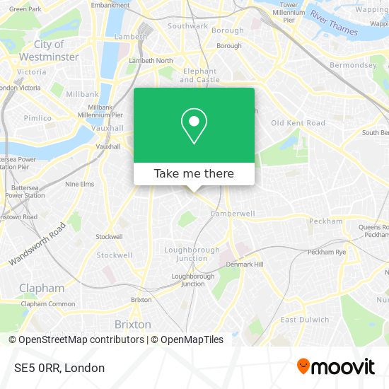 SE5 0RR map