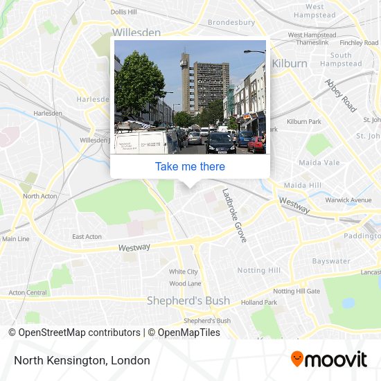 North Kensington map
