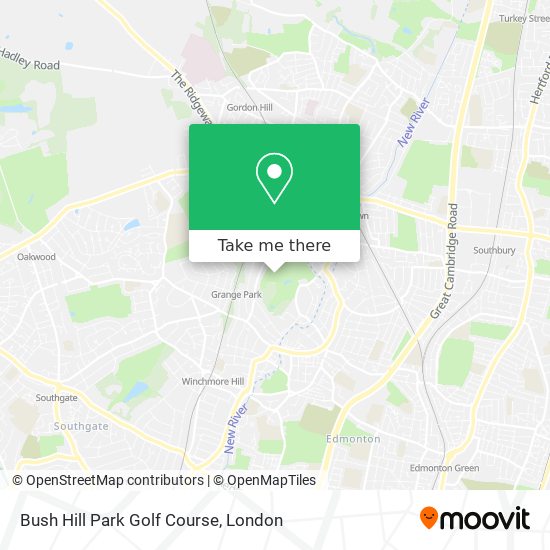 Bush Hill Park Golf Course map