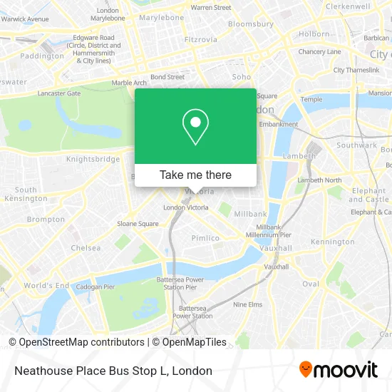 Neathouse Place Bus Stop L map