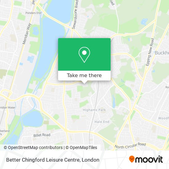 Better Chingford Leisure Centre map
