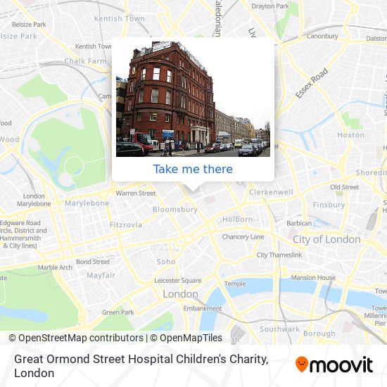 Great Ormond Street Hospital Children's Charity map