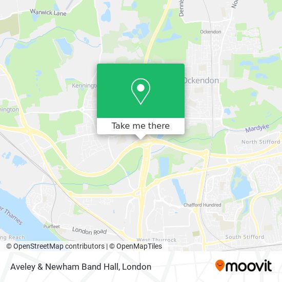 Aveley & Newham Band Hall map