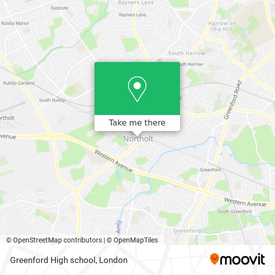 Greenford High school map